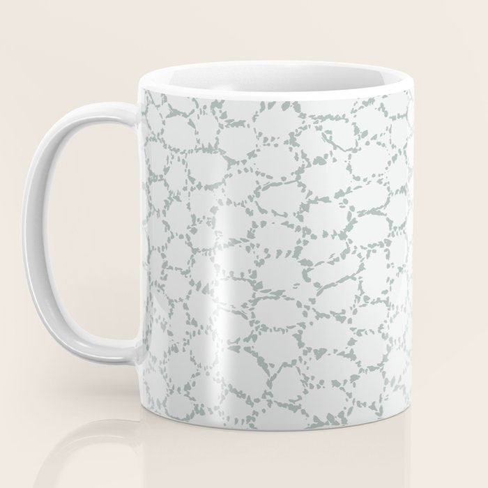 Abstract organic dots - dusty mint - pastel muted green pattern Coffee Mug Gallery Image 3