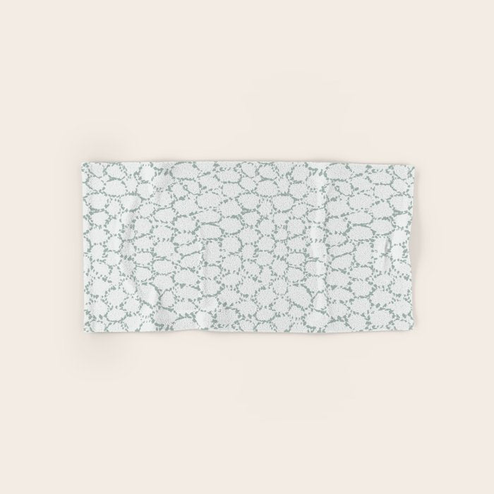 Abstract organic dots - dusty mint - pastel muted green pattern Bath Towel Gallery Image 1