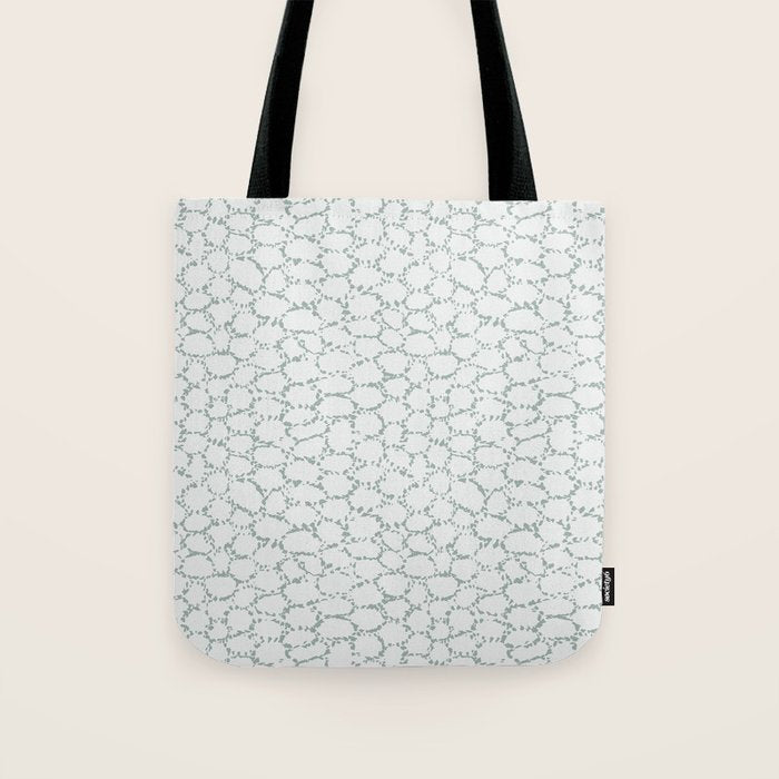 Abstract organic dots - dusty mint - pastel muted green pattern Tote Bag Gallery Image 1