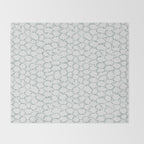 Abstract organic dots - dusty mint - pastel muted green pattern Throw Blanket Gallery Image 2