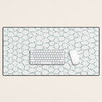 Abstract organic dots - dusty mint - pastel muted green pattern Desk Mat Gallery Image 1