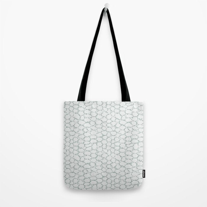 Abstract organic dots - dusty mint - pastel muted green pattern Tote Bag Gallery Image 2