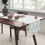 Abstract organic dots - dusty mint - pastel muted green pattern Table Runner Gallery Image 2