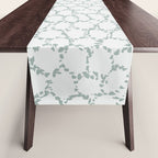 Abstract organic dots - dusty mint - pastel muted green pattern Table Runner Gallery Image 1