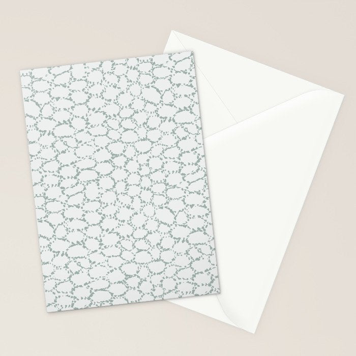Abstract organic dots - dusty mint - pastel muted green pattern Stationery Card Gallery Image 2