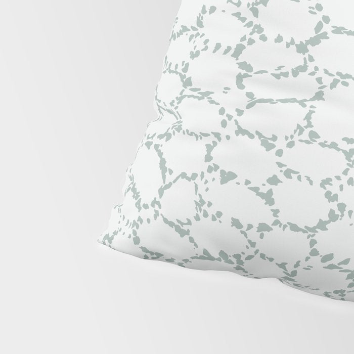 Abstract organic dots - dusty mint - pastel muted green pattern Pillow Sham Gallery Image 4