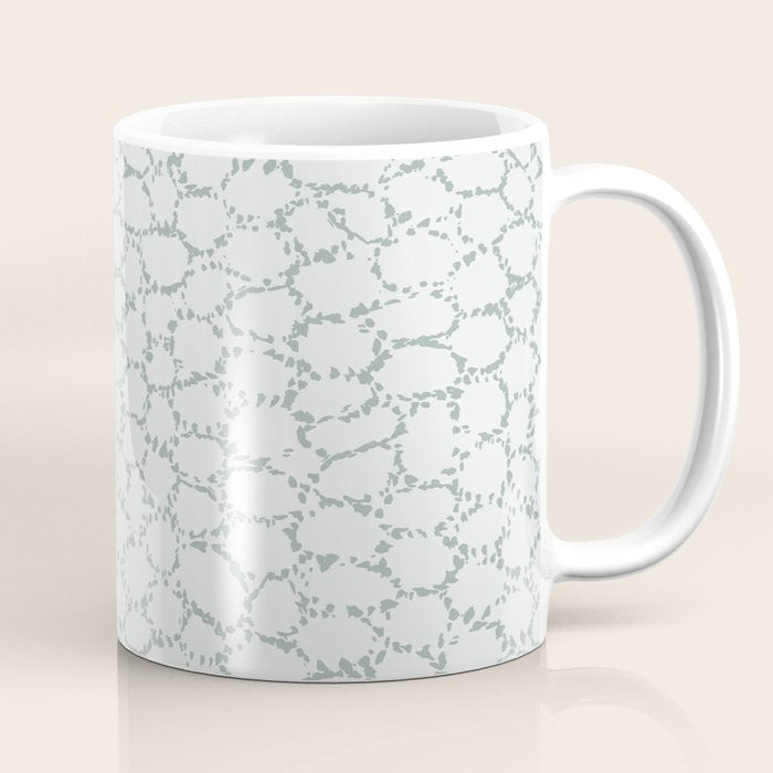 Abstract organic dots - dusty mint - pastel muted green pattern Coffee Mug Gallery Image 1