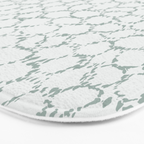 Abstract organic dots - dusty mint - pastel muted green pattern Bath Mat Gallery Image 3