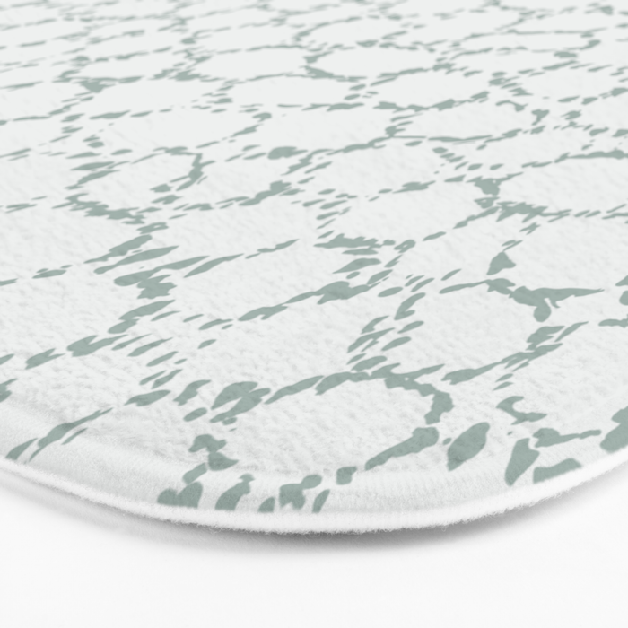 Abstract organic dots - dusty mint - pastel muted green pattern Bath Mat Gallery Image 3