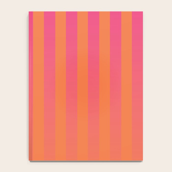 Dreamy Future Stripes Hot Pink and Orange Gradient Ombre Pattern Notebook Gallery Image 4