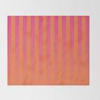 Dreamy Future Stripes Hot Pink and Orange Gradient Ombre Pattern Throw Blanket Gallery Image 2