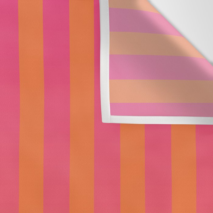 Dreamy Future Stripes Hot Pink and Orange Gradient Ombre Pattern Wall Tapestry Gallery Image 3