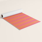 Dreamy Future Stripes Hot Pink and Orange Gradient Ombre Pattern Yoga Mat Gallery Image 2