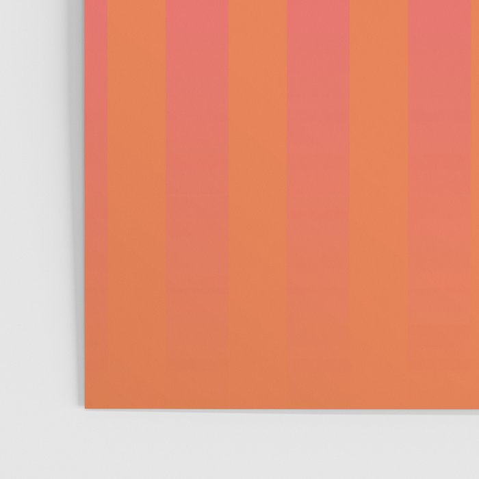 Dreamy Future Stripes Hot Pink and Orange Gradient Ombre Pattern Poster Gallery Image 3