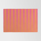Dreamy Future Stripes Hot Pink and Orange Gradient Ombre Pattern Rug Gallery Image 2