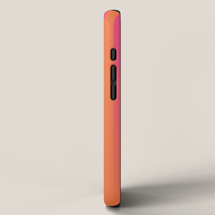 Dreamy Future Stripes Hot Pink and Orange Gradient Ombre Pattern iPhone Case Gallery Image 2