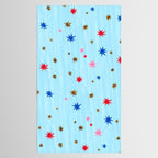 Celestial Star Twinkle in Sky Blue Watercolor Tablecloth Gallery Image 2