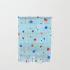 Celestial Star Twinkle in Sky Blue Watercolor Wall Hanging Gallery Image 1