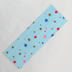 Celestial Star Twinkle in Sky Blue Watercolor Yoga Mat Gallery Image 1