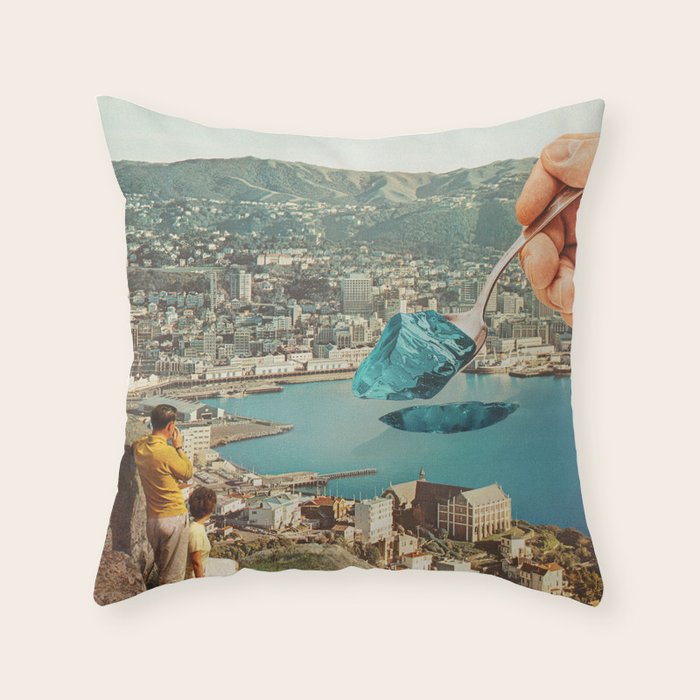 Jello Bay - Jelly Seaside Throw Pillow Gallery Image 6