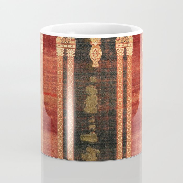 16th Century Carpet with Triple-Arch Design Turkish Print Coffee Mug Gallery Image 4