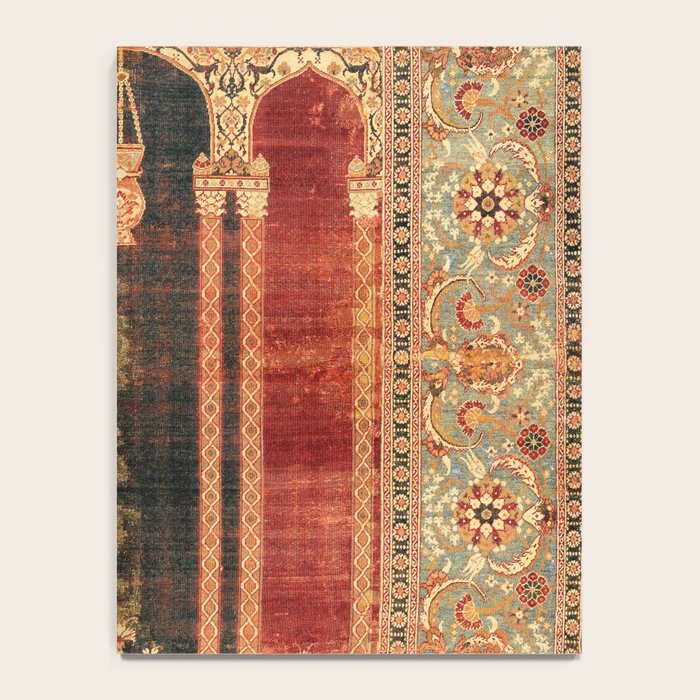 16th Century Carpet with Triple-Arch Design Turkish Print Notebook Gallery Image 4
