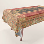 16th Century Carpet with Triple-Arch Design Turkish Print Tablecloth Gallery Image 1