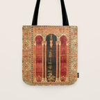 16th Century Carpet with Triple-Arch Design Turkish Print Tote Bag Gallery Image 1