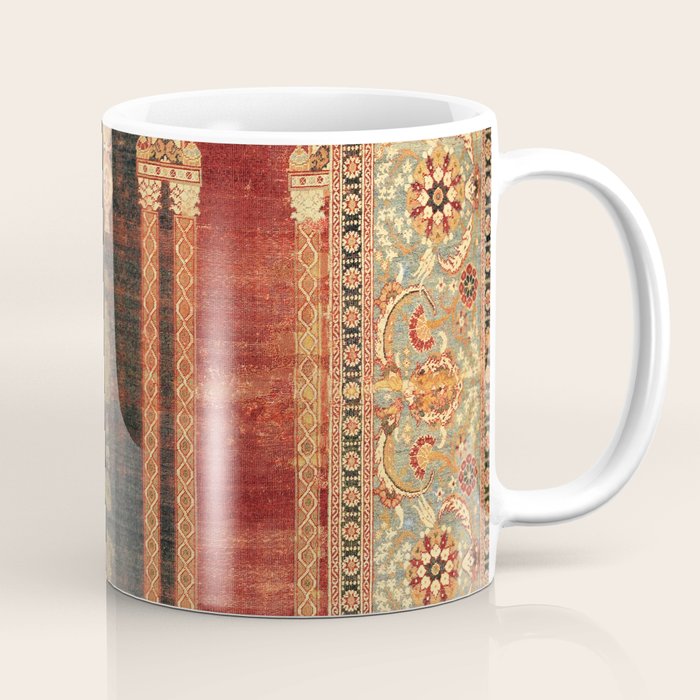 16th Century Carpet with Triple-Arch Design Turkish Print Coffee Mug Gallery Image 1