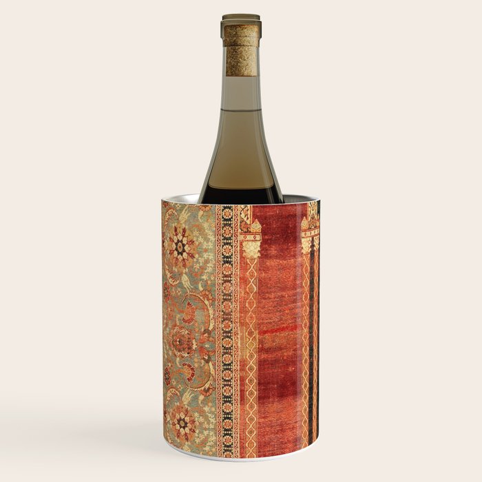 16th Century Carpet with Triple-Arch Design Turkish Print Wine Chiller Gallery Image 2