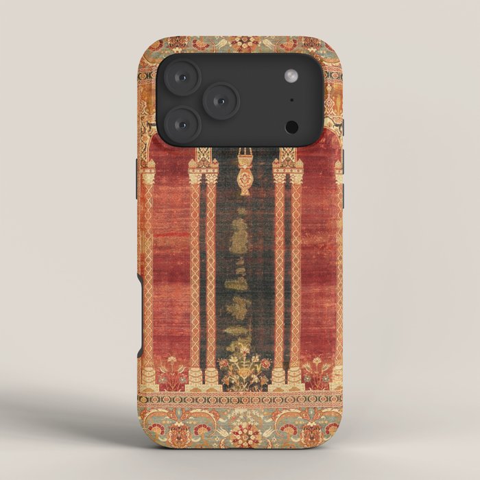 16th Century Carpet with Triple-Arch Design Turkish Print iPhone Case Gallery Image 4