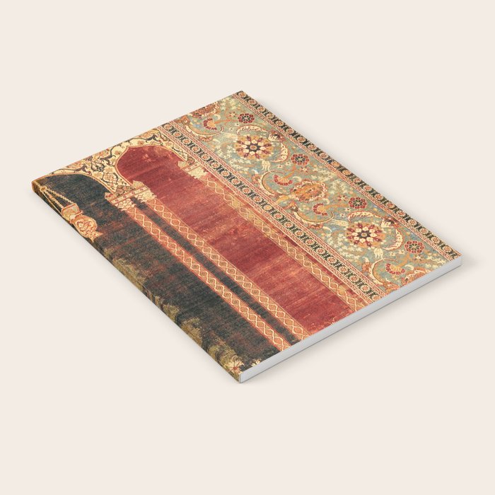 16th Century Carpet with Triple-Arch Design Turkish Print Notebook Gallery Image 2