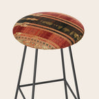 16th Century Carpet with Triple-Arch Design Turkish Print Stool Gallery Image 2