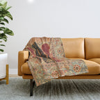 16th Century Carpet with Triple-Arch Design Turkish Print Throw Blanket Gallery Image 1