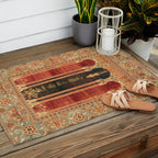 16th Century Carpet with Triple-Arch Design Turkish Print Outdoor Rug Gallery Image 2