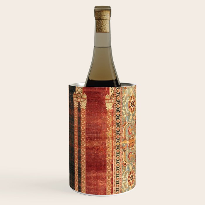 16th Century Carpet with Triple-Arch Design Turkish Print Wine Chiller Gallery Image 3