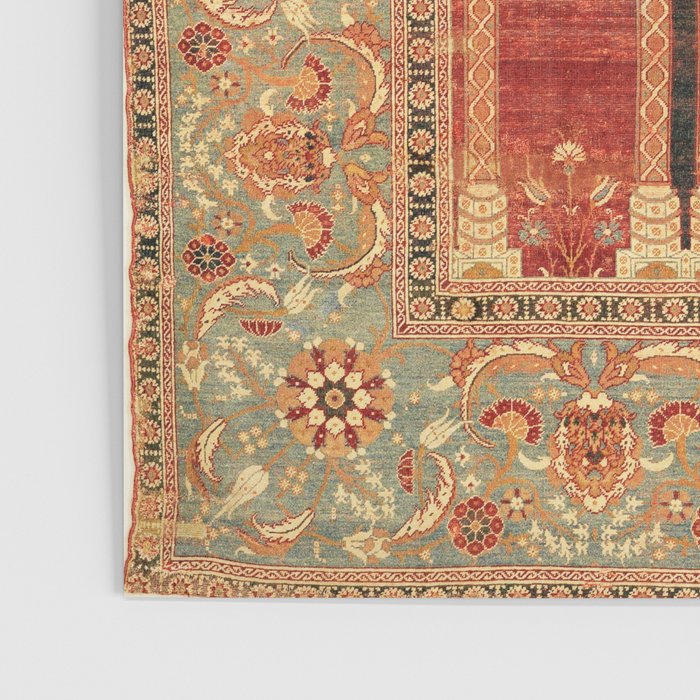 16th Century Carpet with Triple-Arch Design Turkish Print Poster Gallery Image 3