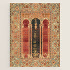 16th Century Carpet with Triple-Arch Design Turkish Print Jigsaw Puzzle Gallery Image 1