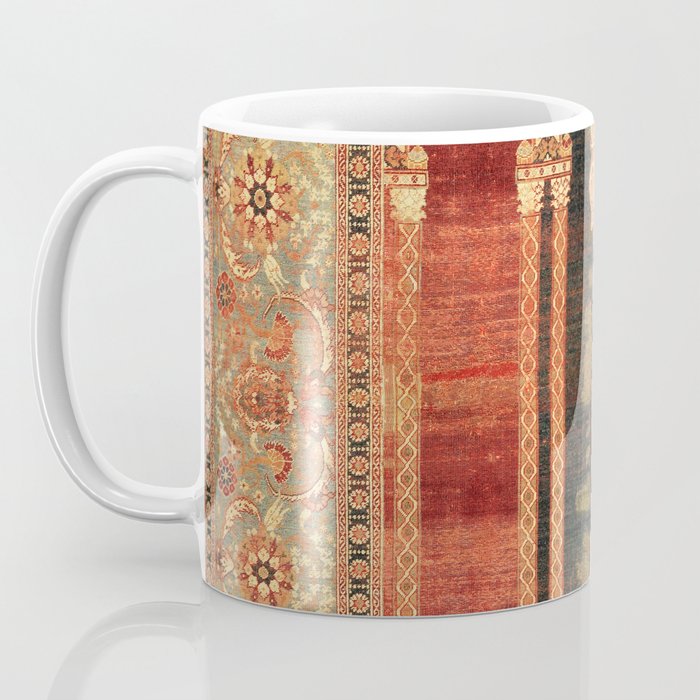 16th Century Carpet with Triple-Arch Design Turkish Print Coffee Mug Gallery Image 3