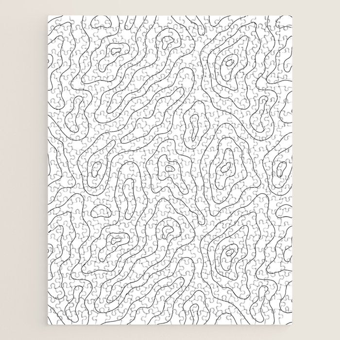 Abstract topography map line art pattern Jigsaw Puzzle Gallery Image 1