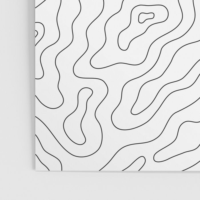 Abstract topography map line art pattern Poster Gallery Image 3