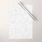 Abstract topography map line art pattern Wrapping Paper Gallery Image 1