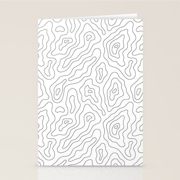 Abstract topography map line art pattern Stationery Card Gallery Image 2