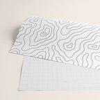 Abstract topography map line art pattern Wrapping Paper Gallery Image 2
