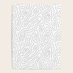Abstract topography map line art pattern Poster Gallery Image 4