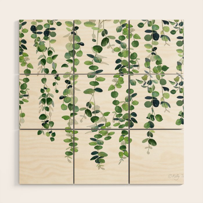 Eucalyptus Garland  Wood Wall Art Gallery Image 1