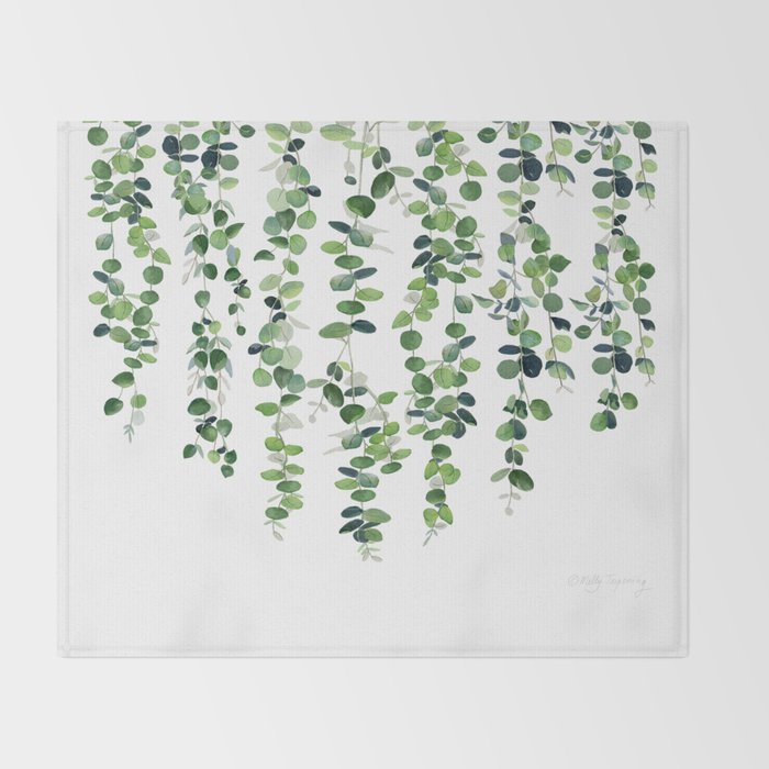Eucalyptus Garland  Throw Blanket Gallery Image 2