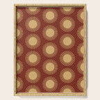 Boho Summer Sun Pattern III Brick Red Serving Tray Gallery Image 1