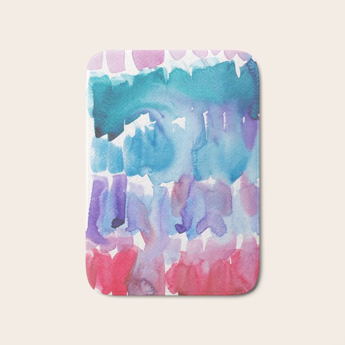 15  Watercolor November 2021 211130 Painting Valourine Original Design Color Bright Modern Contemporary  Bath Mat Gallery Image 1