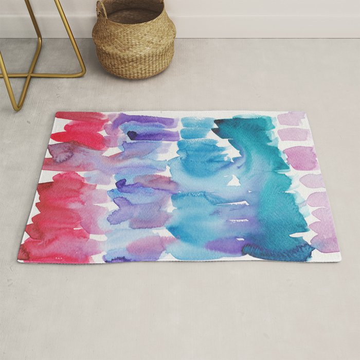 15  Watercolor November 2021 211130 Painting Valourine Original Design Color Bright Modern Contemporary  Rug Gallery Image 1